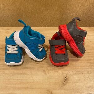 NIKE 2 pair for 1 price!!! infant size 2C Blue and Gray Velcro sneakers!!